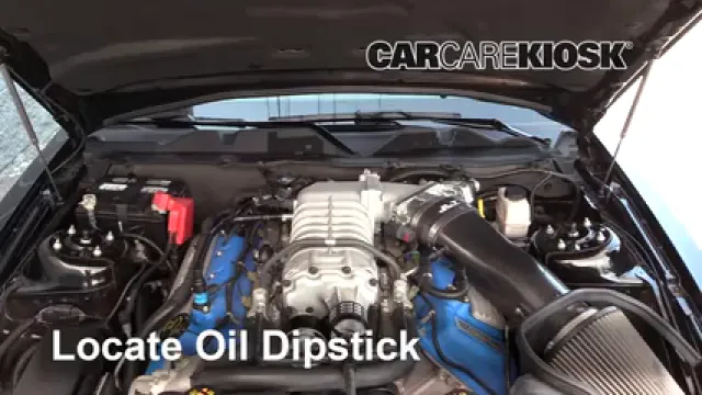 2011 Ford Mustang Shelby GT500 5.4L V8 Supercharged Coupe Huile Vérifier le niveau de l'huile